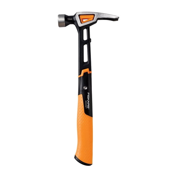 Fiskars 16 Ounce Heading Hammer (13.5 Inch), Black and Orange, 1 Count