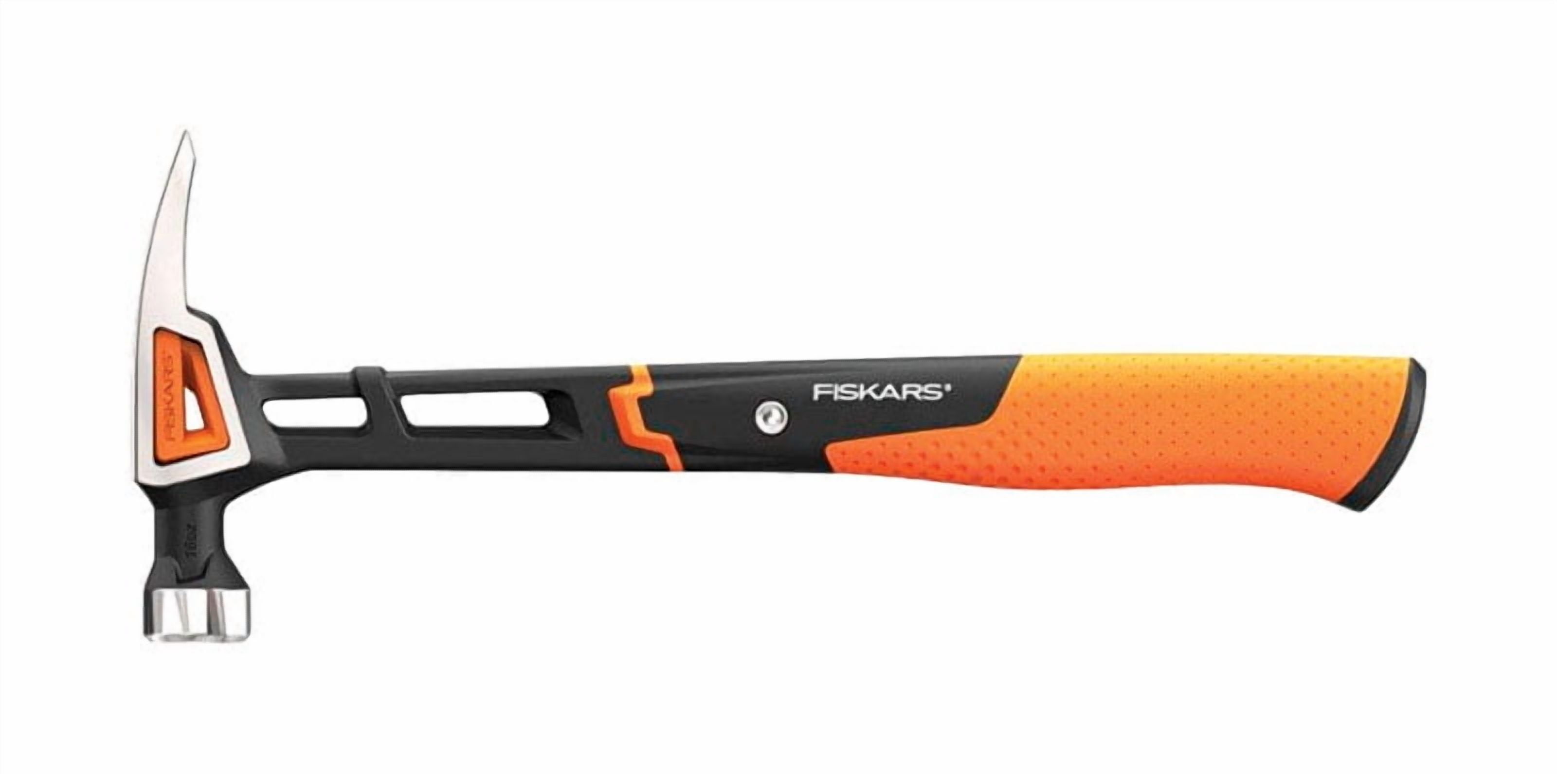 Fiskars 16 Ounce Heading Hammer (13.5 Inch), Black and Orange, 1 Count