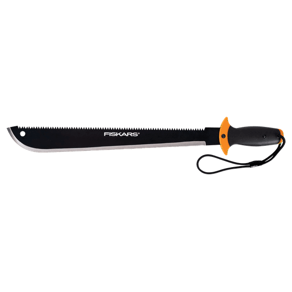 Fiskars 18 inch Tempered Steel Machete Saw, Black