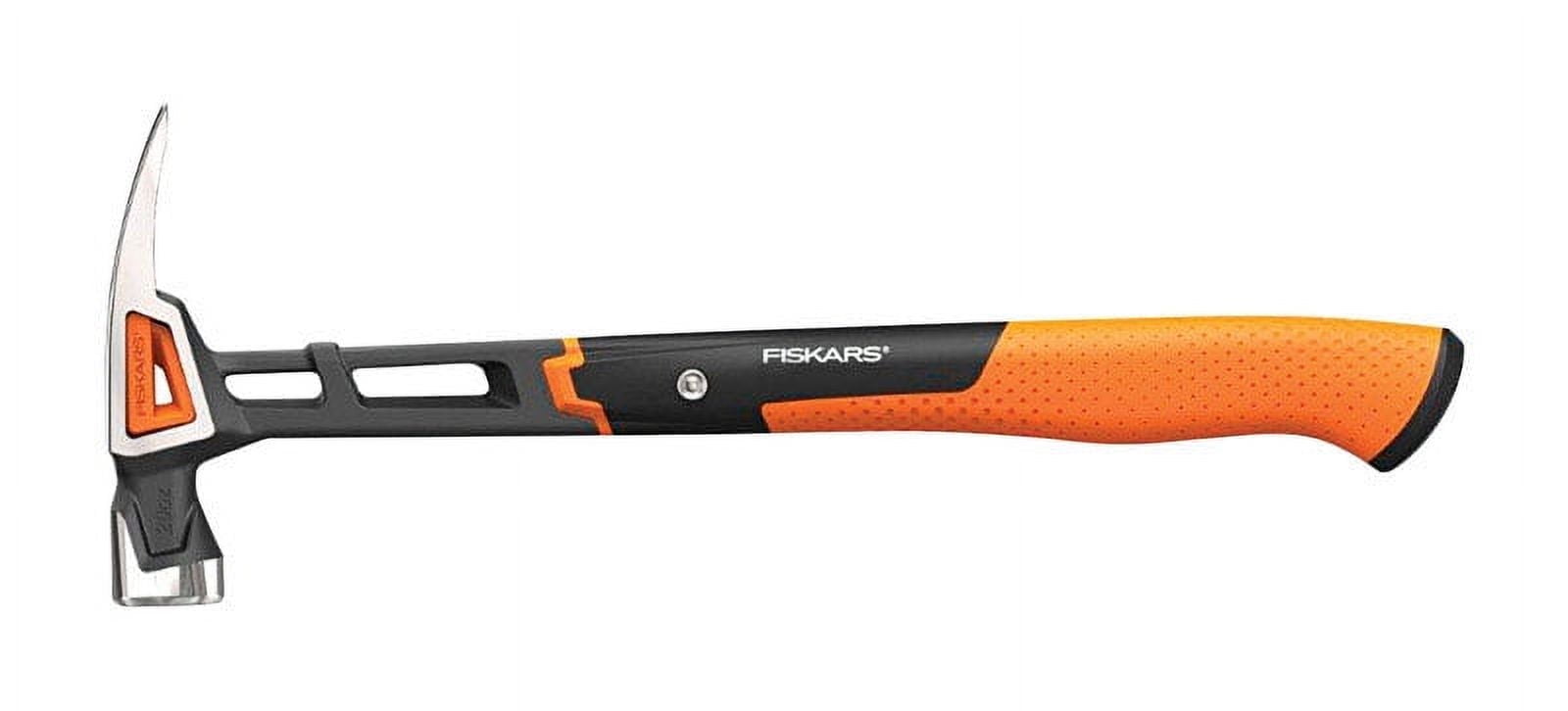 Fiskars 20 oz IsoCore Claw Hammer, 15.5 in., Black/Orange
