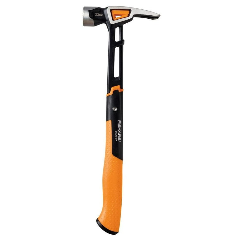 Fiskars IsoCore 22-oz Milled Face Steel Head Steel Framing Hammer Fiskars IsoCore 22-oz Milled Face Steel Head Steel Framing Hammer