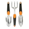 thumbnail image 1 of Fiskars 3-in-1 Gardening Tools - Trowel, Transplanter, Cultivator for Gardening - Lawn and Garden - Black/Orange, 1 of 8