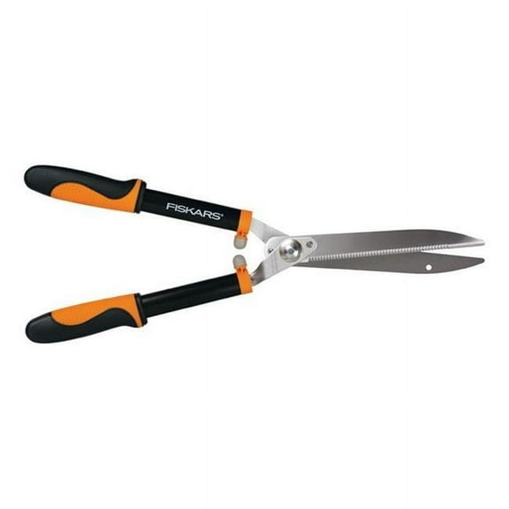 Fiskars Hedge Shears Power-Lever - Steel Handles, 10 in Blade, Orange