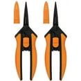 thumbnail image 1 of Fiskars 399241-1002 Micro-Tip Pruning Snips, Non-Stick Blades, 2 Count, Orange, 1 of 12