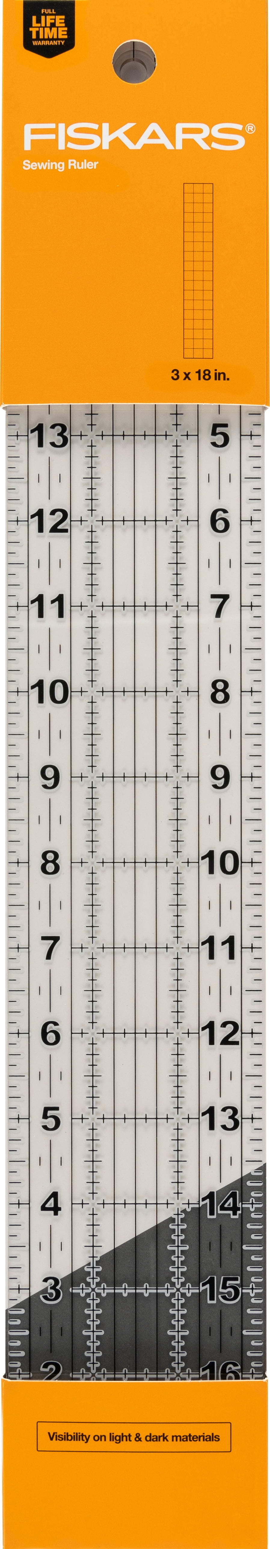 Fiskars 3 x 18 Sewing Ruler | Meijer