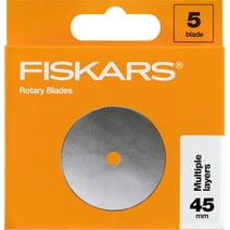 Fiskars 45mm Rotary Blade 5 Pack, Stainless Steel and Designed for Rotary Cutters