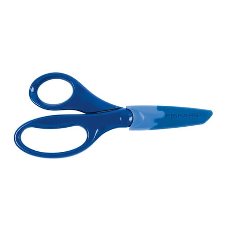 product image of Fiskars 5" Pointed Kids Scissors with Eraser Sheath, Blue (Ages 4+)