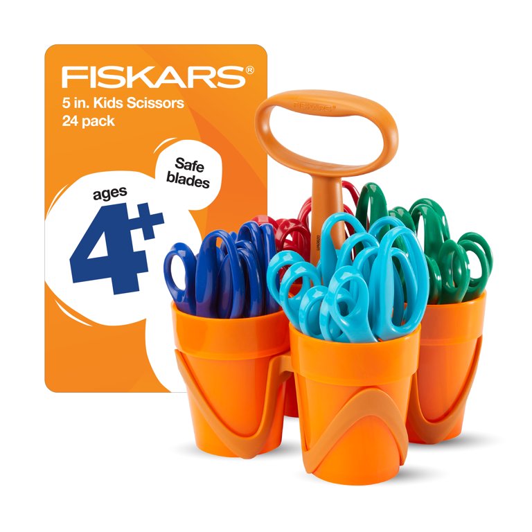 Fiskars Child Safe Blunt Pack - Classpack Caddy, 24 Pack of