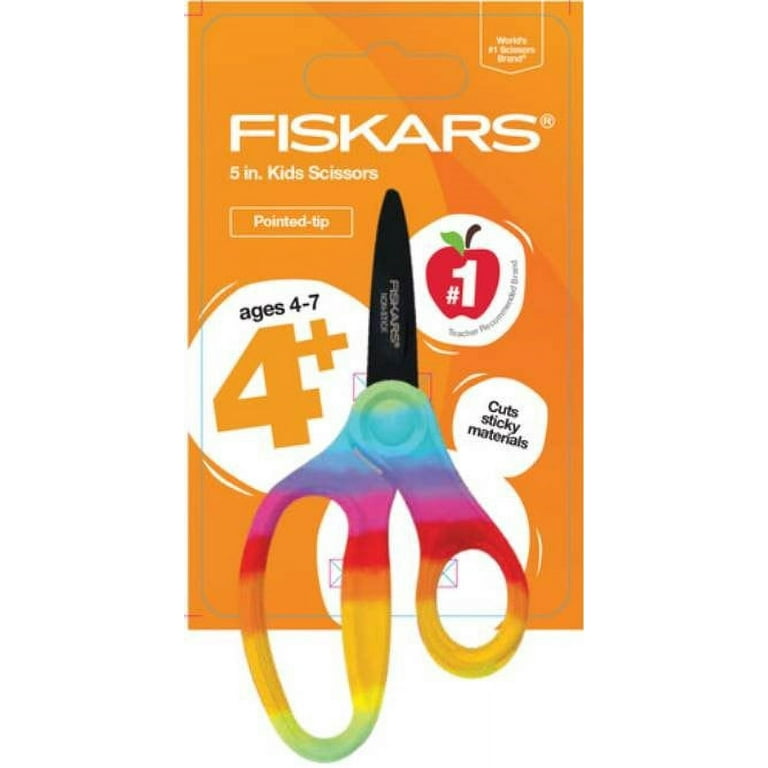 Fiskars Kids' Pointed Designer Scissor - Rainbow - 5 in