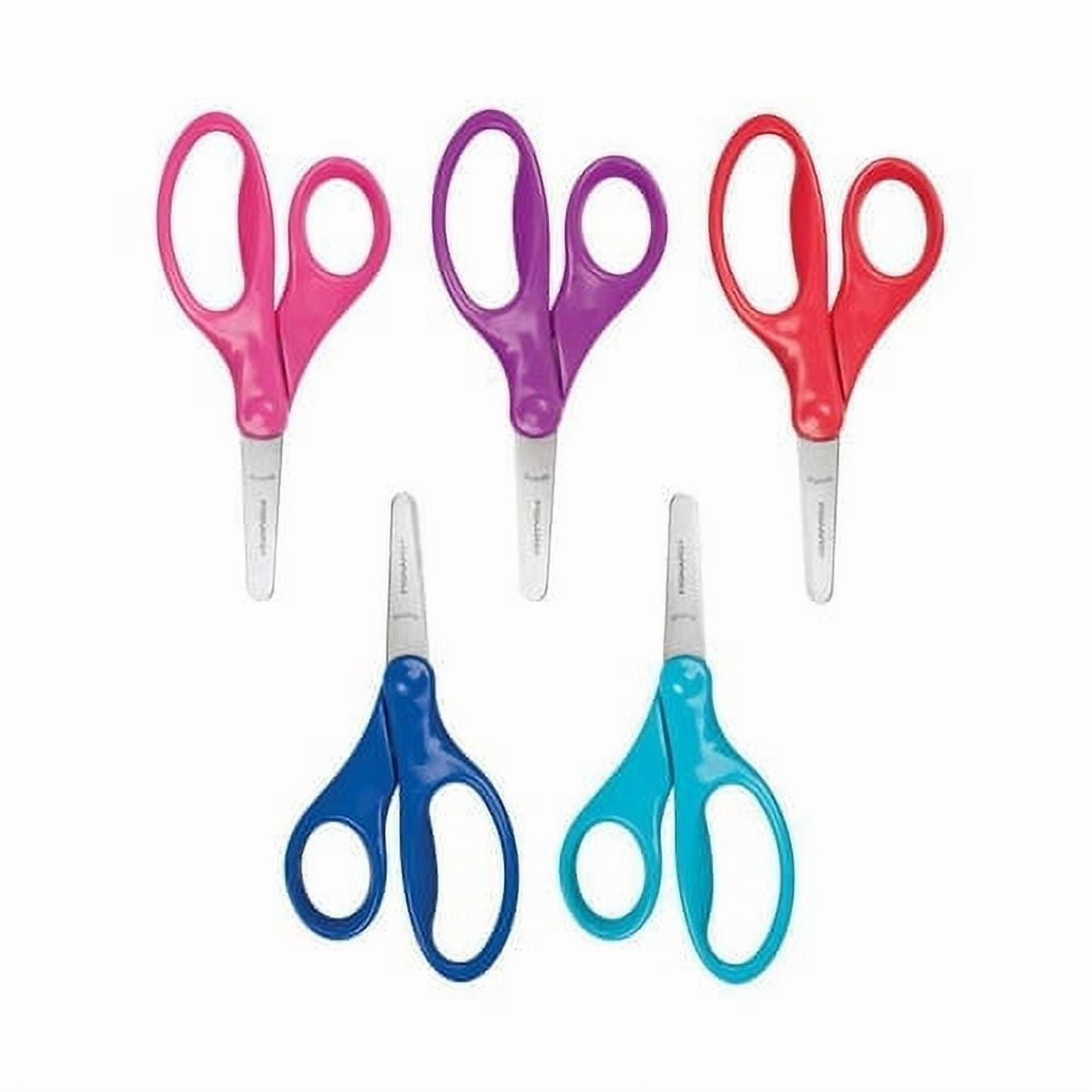 Set of 5 Fiskars 5" Blunt Tip Scissors multicolor age 4+ safety edge blade