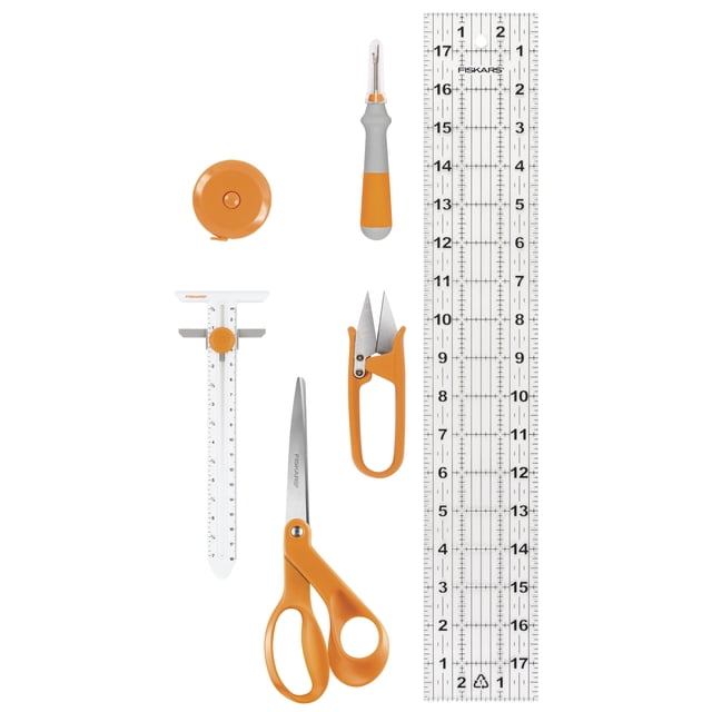 Fiskars 6 Piece Sewing Essentials Set, Orange - Walmart.com