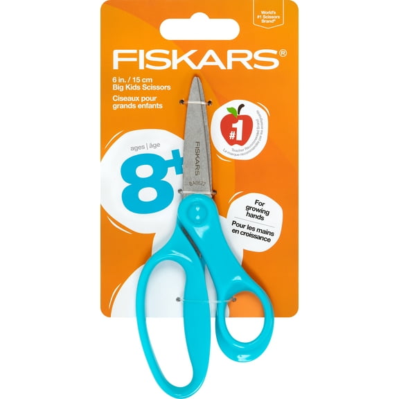 Fiskars 6-inch Kids Scissor Ages 8-11, Turquoise, 1 Piece