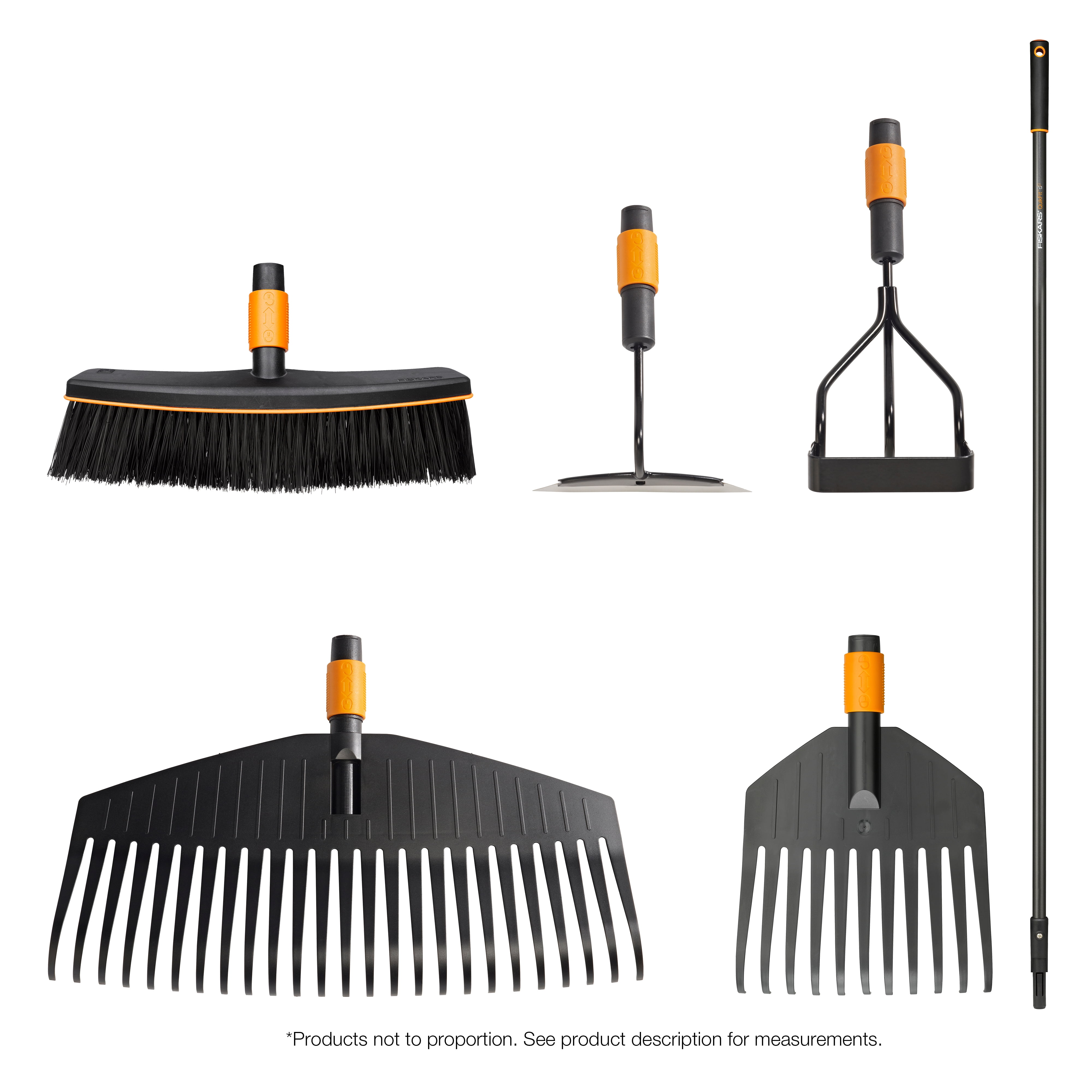 Fiskars® 6-piece QuikFit Rake Tools Lawn and Garden - Walmart.com