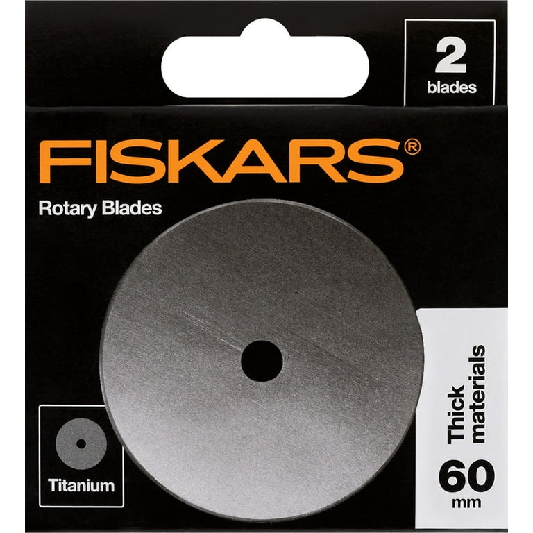Fiskars 60mm Titanium Rotary Blade 2-Pack 