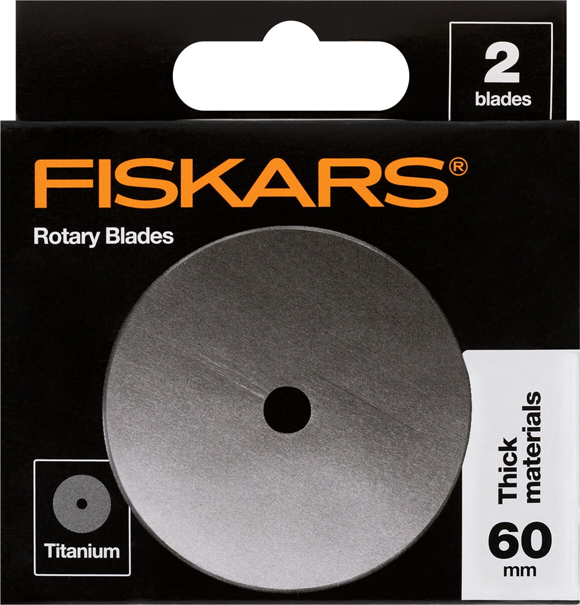 Fiskars 60mm Titanium Rotary Blade 2-Pack