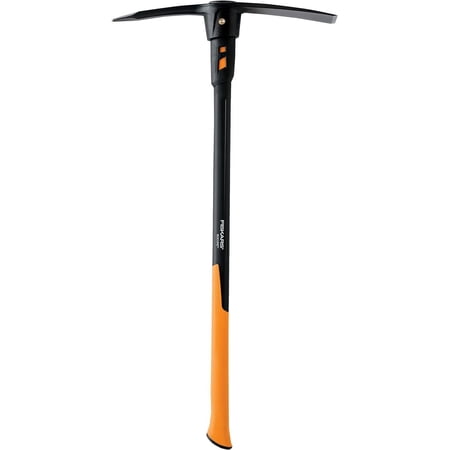 Fiskars 751210-1003 Pro IsoCore 5lb Pick-36 Dual-Ended Pickaxe Tool and Garden Hoe, No Size, Black/Orange