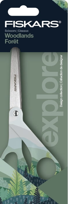 Fiskars 8" Fashion Print Scissors, Woodlands - Walmart.com