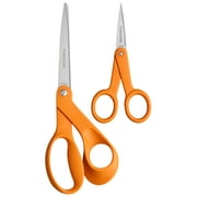 Fiskars Crafting Scissors 2-Piece Set: 8-inch and 5-inch Microtip Scissors