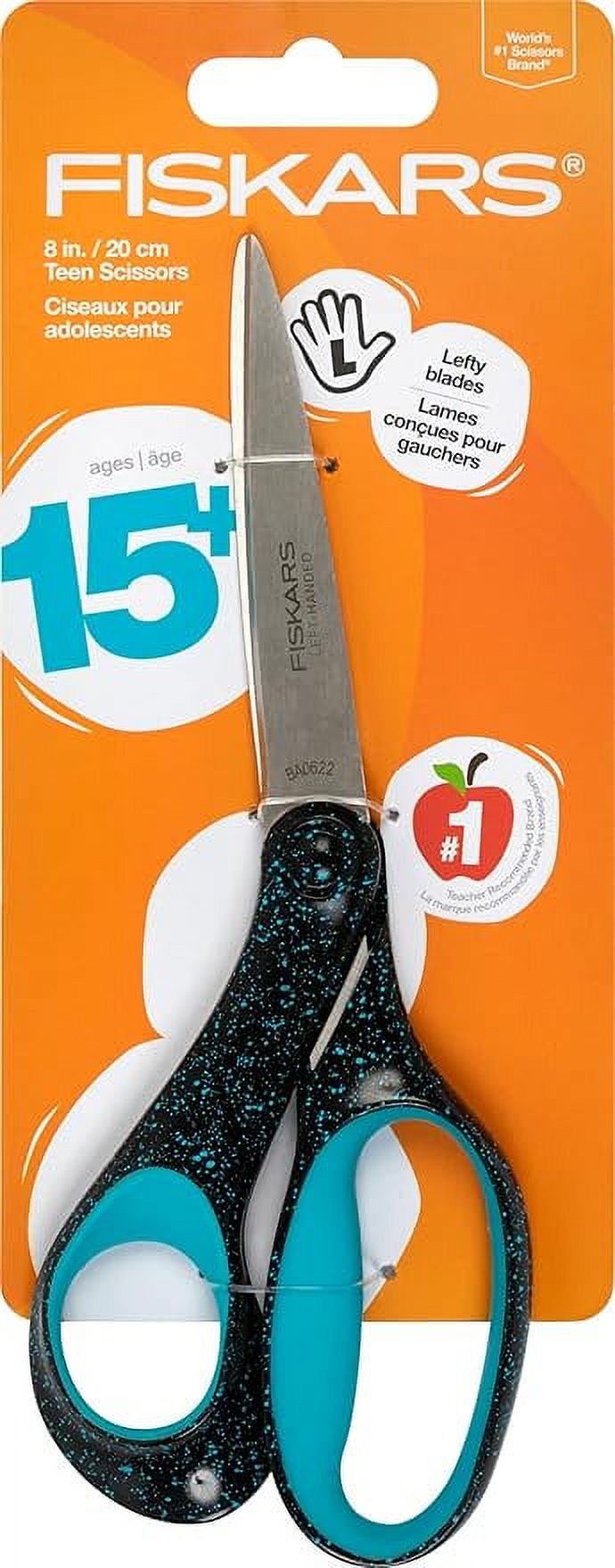 Fiskars 8" LeftHanded Softgrip Teen Scissors for Ages 15+ Scissors