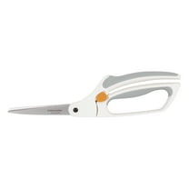 Fiskars 8" Bent Scissors with Premier Easy Action, in White