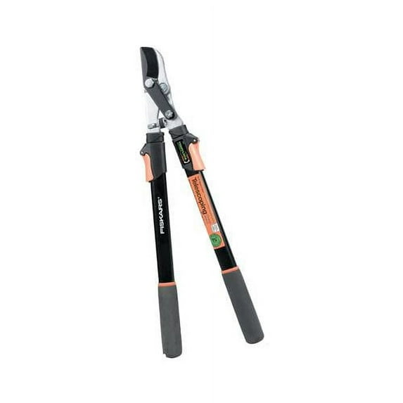 Fiskars 1-3/4 in. Cut Capacity Steel Blade, 25 in. - 37 in. Power-Lever Bypass Lopper with Extendable Handles 391681-1008