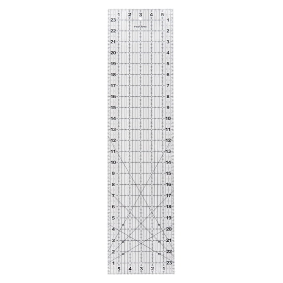 Fiskars Acrylic Ruler, 6" x 24", 1 Piece, Transparent Ruler
