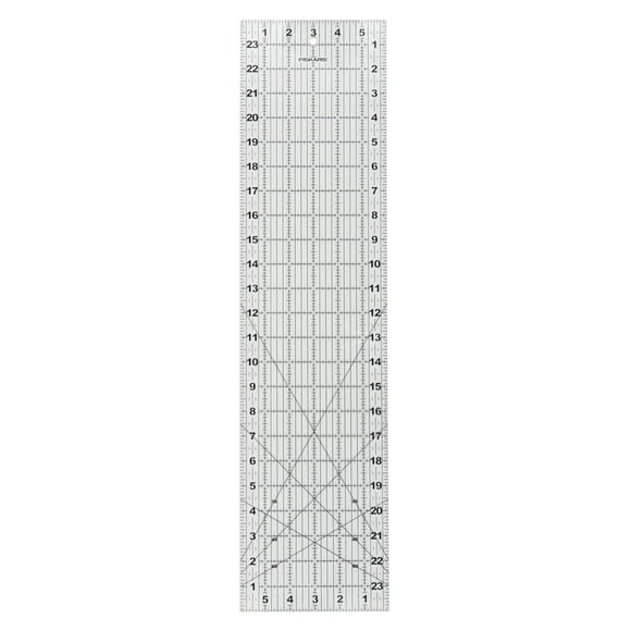Fiskars Acrylic Ruler, 6" x 24", 1 Piece, Transparent Ruler