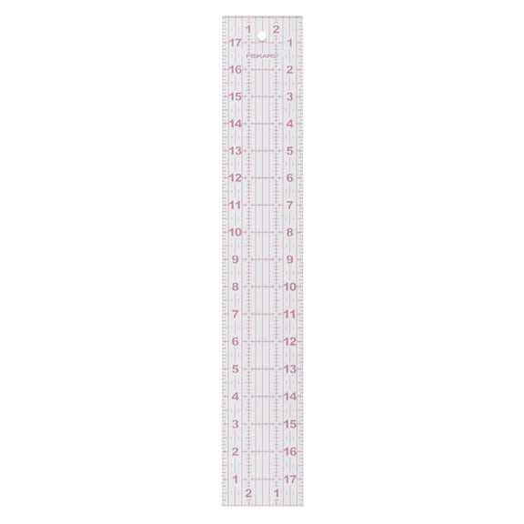 Fiskars Acrylic Ruler 6" x 24" - Sewing and Quilting Ruler with Gridlines, Craft Supplies, Single Piece