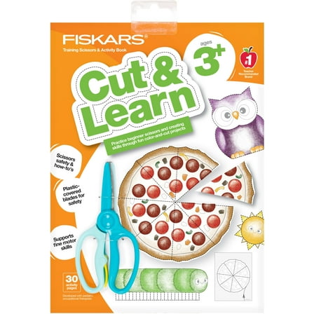 Kids Arts and Crafts Cut & Create Training Scissors & Activity Book, Educational Easter Basket Stuffer (Ages 3+)