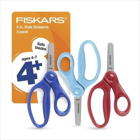 Fiskars Blunt-Tip Kids Scissors (5 In.) 3 Pack