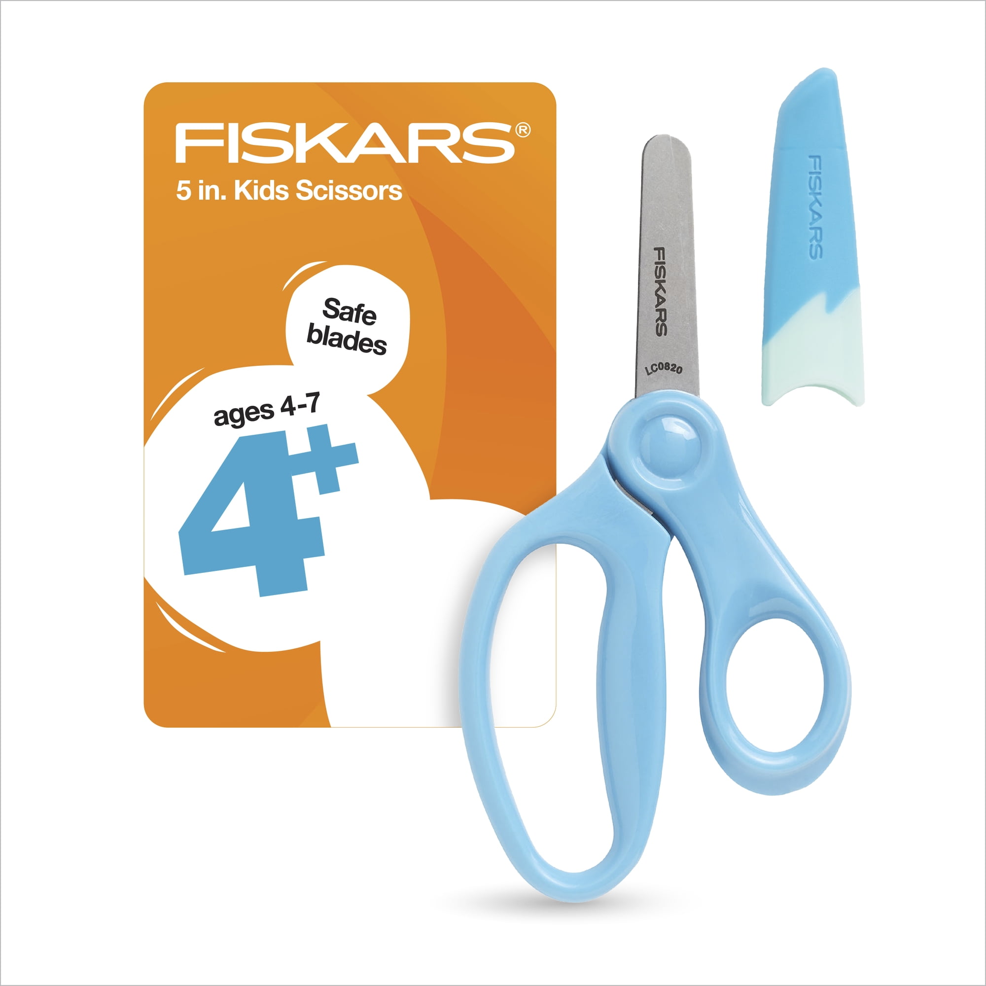 Fiskars Blunt-tip Kids Scissors (5 in.) with Sheath - Teal