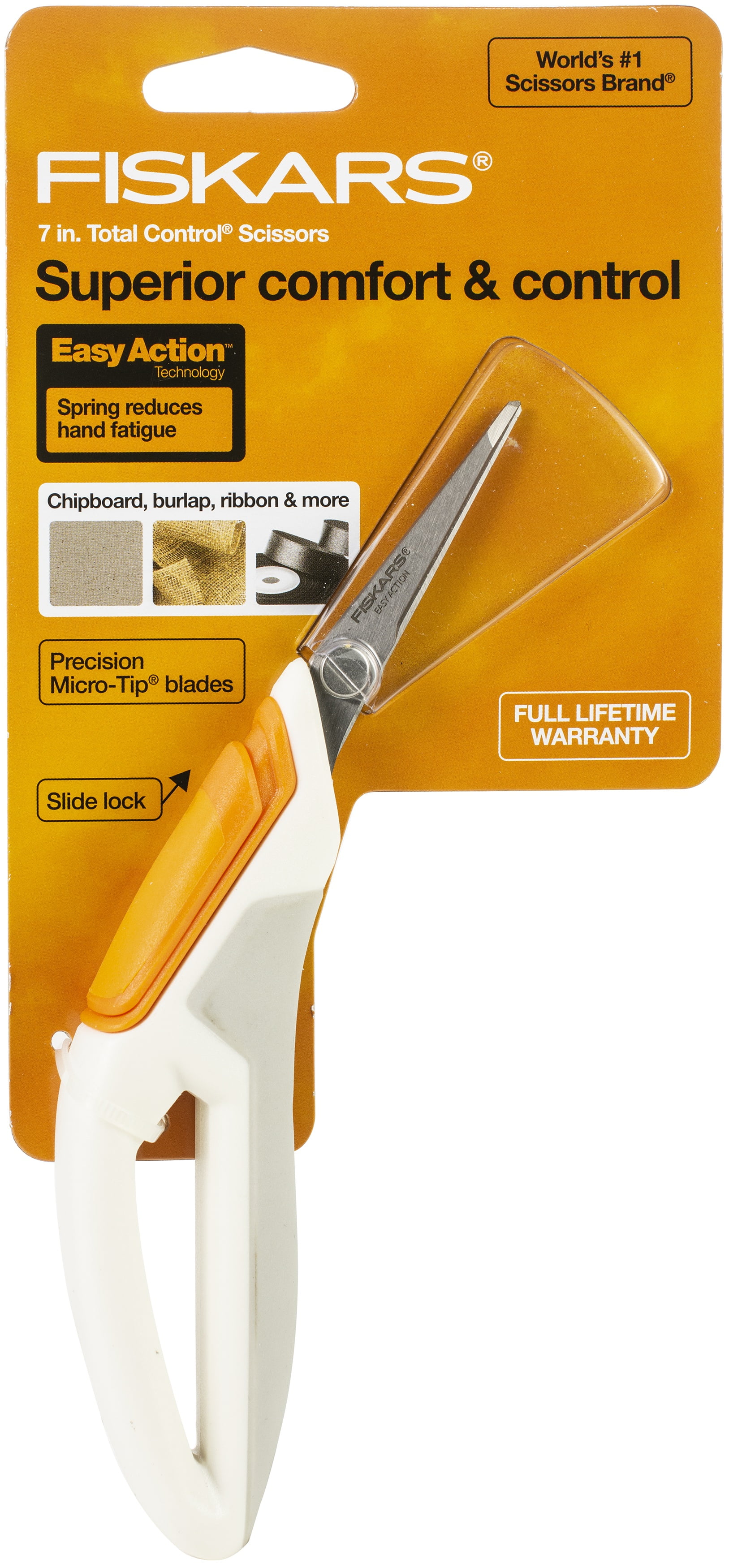 Fiskars Built to DIY Total Control Precision Scissors 7"-