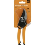 Fiskars Bypass Pruner Garden Tool with Steel Blade and SoftGrip Handle, Black and Orange