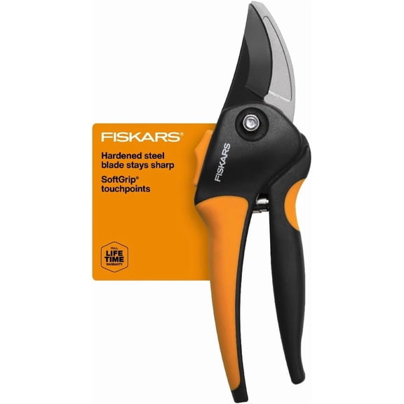 Bypass Pruning She, Branch Cutter with 5/8" Cut Capacity, Garden She with Sharp Steel Blade, Rust Resistant, Ergonomic Pruners with Comfort Handle and Safety Lock, Gardening Hand Tools