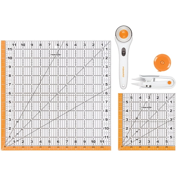 Fiskars Crafts Essentials, Quilting Set, Orange/White 5 Ct