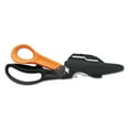 thumbnail image 1 of Fiskars Cuts+More Scissors, 9" Long, 3.5" Cut Length, Black/Orange Offset Handle, 1 of 5