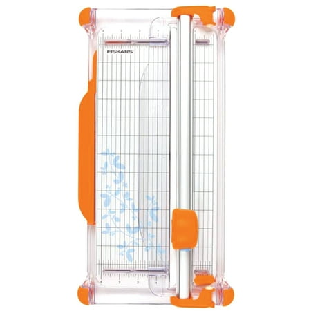 Fiskars Deluxe Rotary Paper Trimmer (28 mm), Clear and Orange