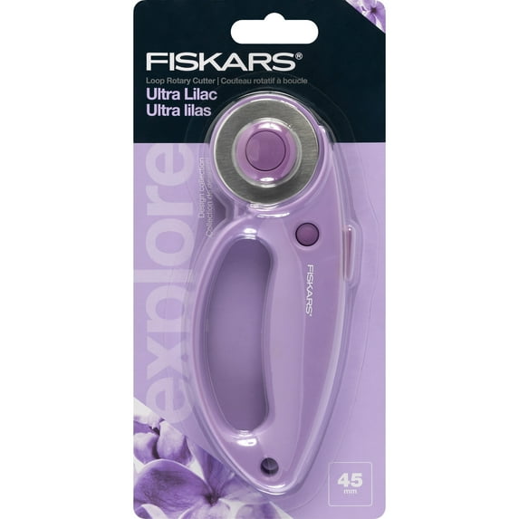 Fiskars Designer Loop Rotary Cutter 45mm, Ultra Lilac