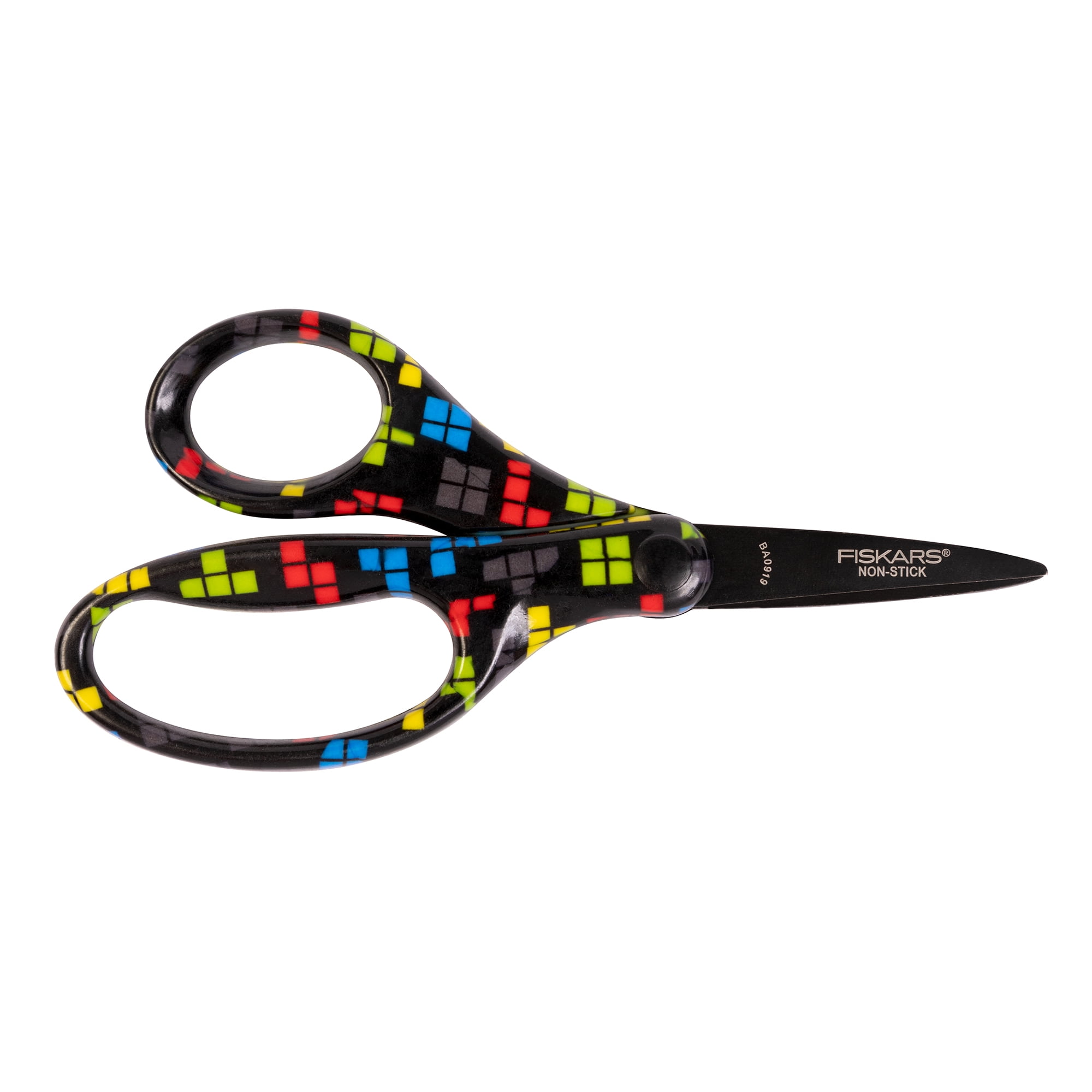 Fiskars Designer Non-stick Pointed-tip Kids Scissors 5 in - Tetris