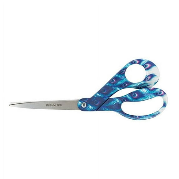 Fiskars Designer Scissors: Peacock, Stainless Steel, 8 in