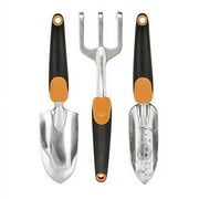 Fiskars Ergo Hand Garden Tool Set, Black/Orange, 3 Piece