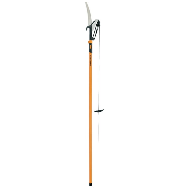 Fiskars Extendable 7-12ft Tree Pruner and Pole Saw, 12in Double Grind Saw