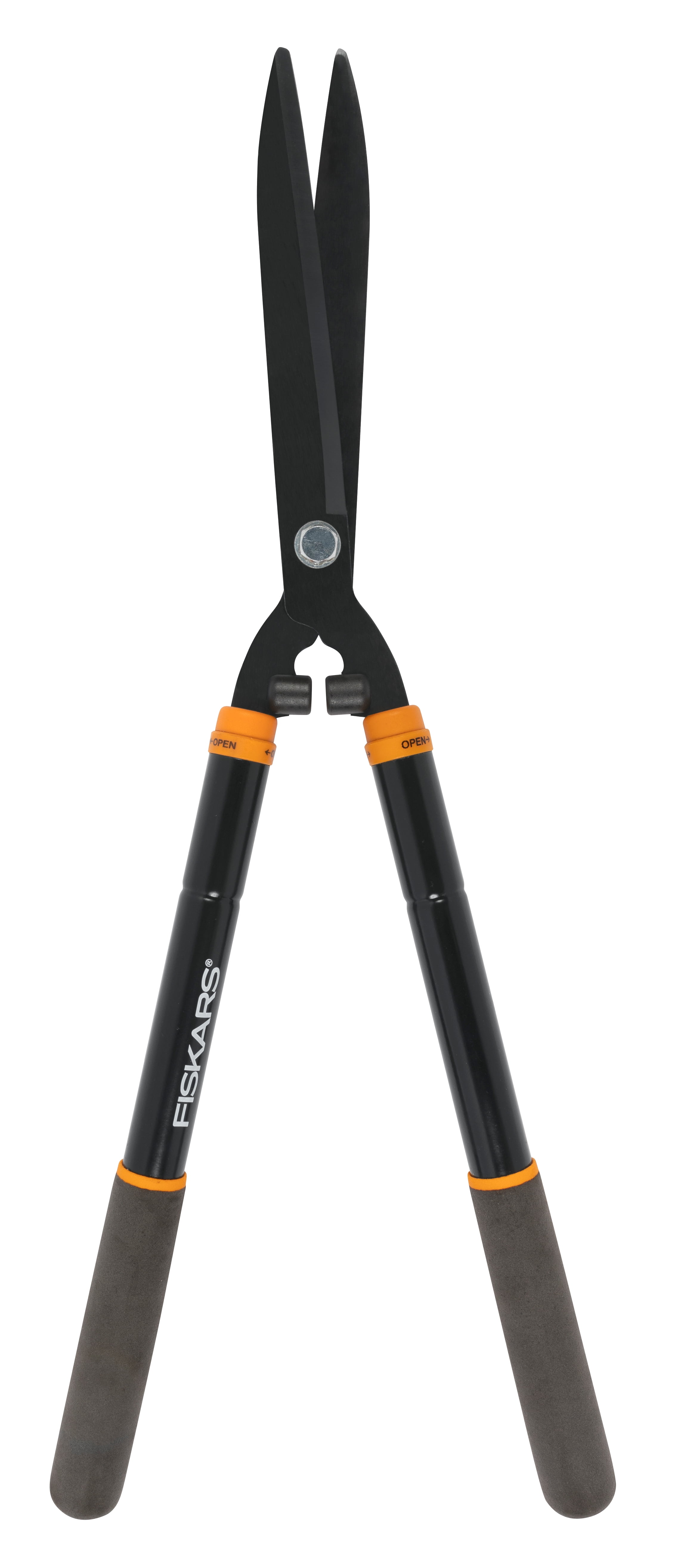 Fiskars Extendable Hedge Shears, 25-33" Adjustable Steel Clippers, Black
