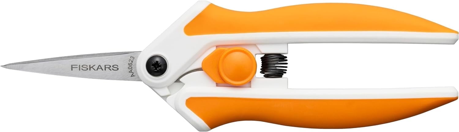 Fiskars FSK1069767 5 in. Micro Tip Scissor, Orange & White