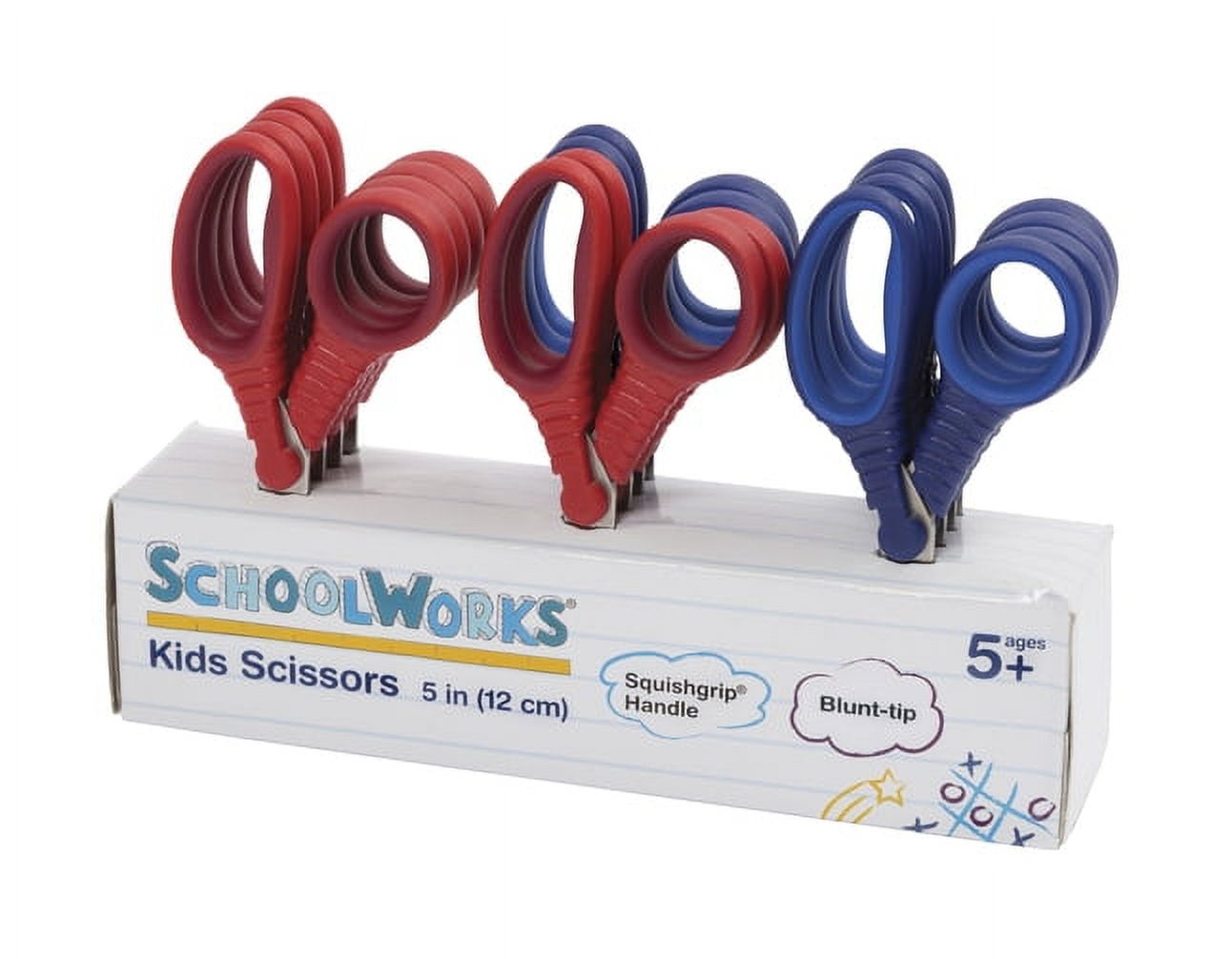 LOT Of 6 2pks SchoolWorks 5 Inch Blunt Tip Kid Scissors 2 Pack