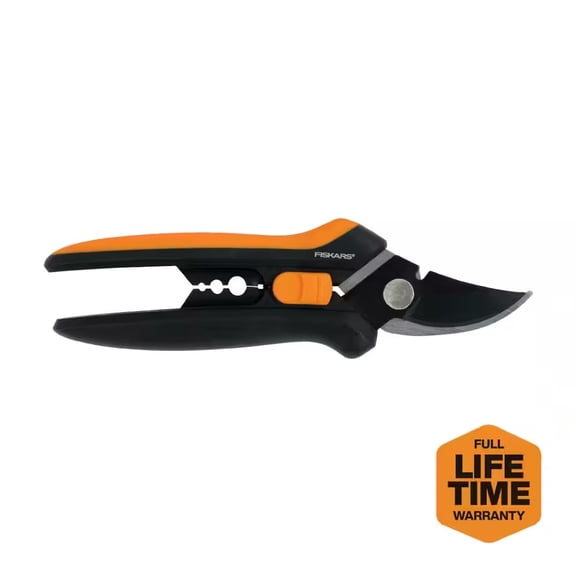 Fiskars Floral Pruning Shears with SoftGrip, Stem Stripper  Steel Blades - 1/2 Inch Capacity