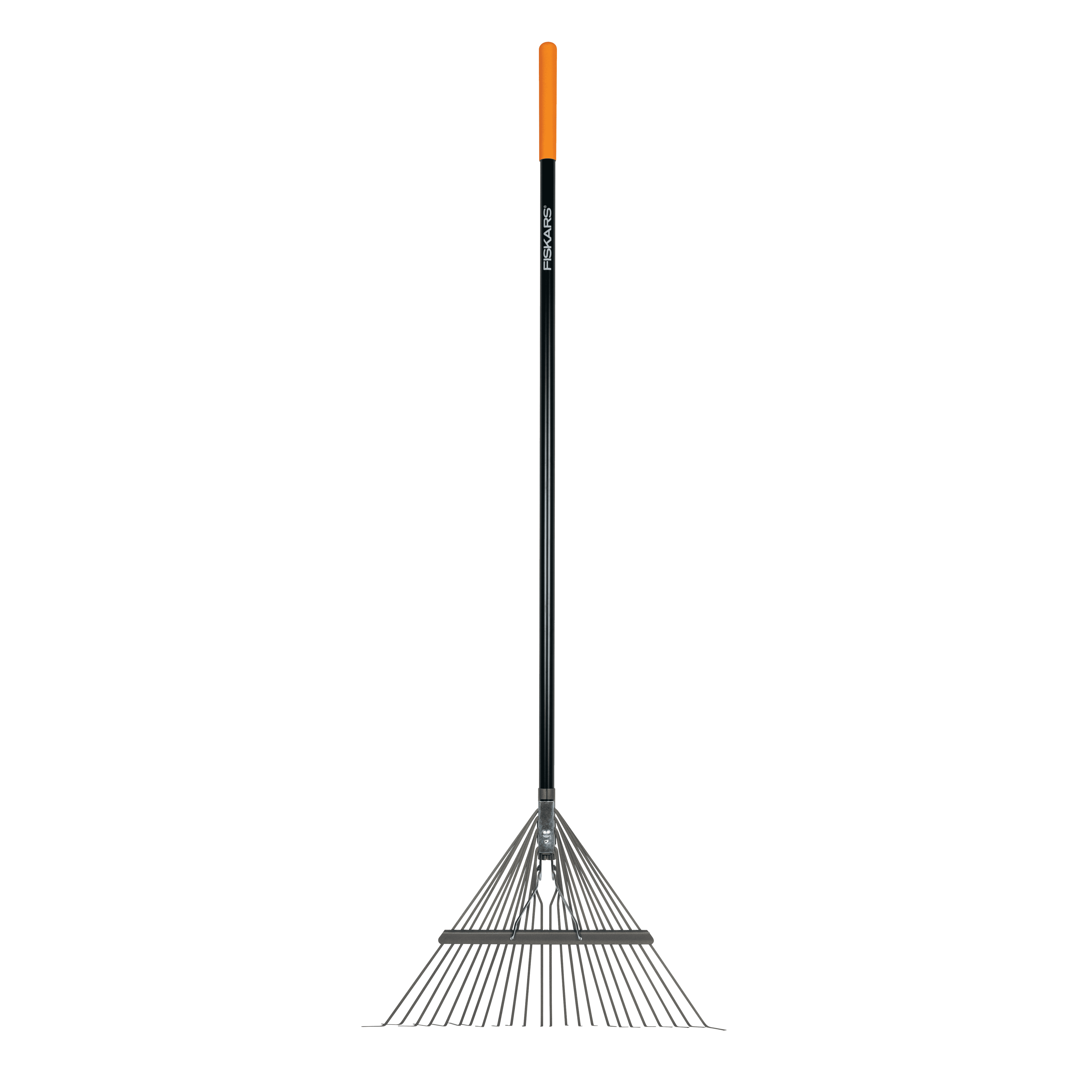 Fiskars Garden Rake, Metal Tine Leaf Rake with Fiberglass Handle, 62", Black