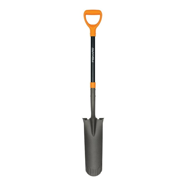 Fiskars HeavyDuty Drain Spade Shovel, Steel Head Garden Shovel