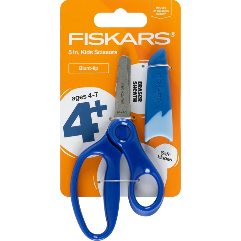 Fiskars Scissors, Kids, Blunt-Tip, Ages 4+, 5 Inch, School Supplies
