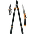 Fiskars Lopper, Pruner and Saw Garden Tool Set with Steel Blades and